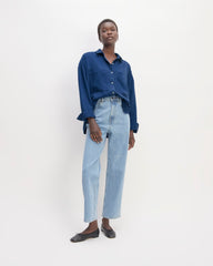 The Boxy Overshirt in Buttersoft | Bellwether Blue