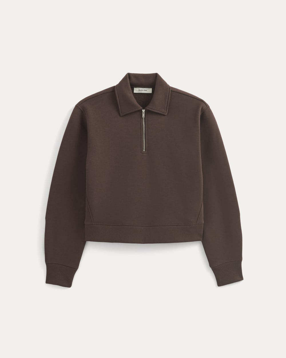 Luxe Fleece Zip Polo | Dark Chocolate