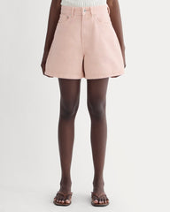 The A-Line Denim Short | Garment-Dyed Pink