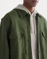 Relaxed Knit Utility Shirt | Dark Forest