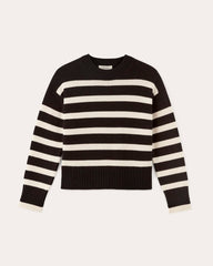 The Boxy Sweater in Everyday Cotton | Black / Canvas