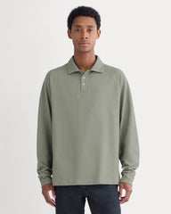 Startup Raglan Polo | Chambray Deep Lichen Green