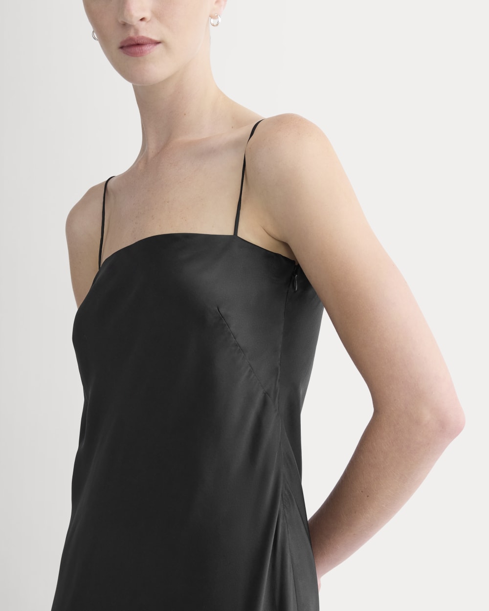 Slip Dress in Silk Charmeuse | Black