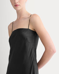 Slip Dress in Silk Charmeuse | Black