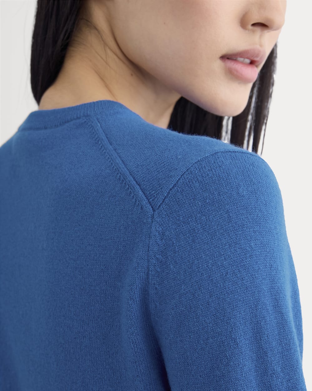 Cashmere Slim Crew Sweater | Classic Blue