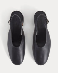 Curved Slingback Heel | Black