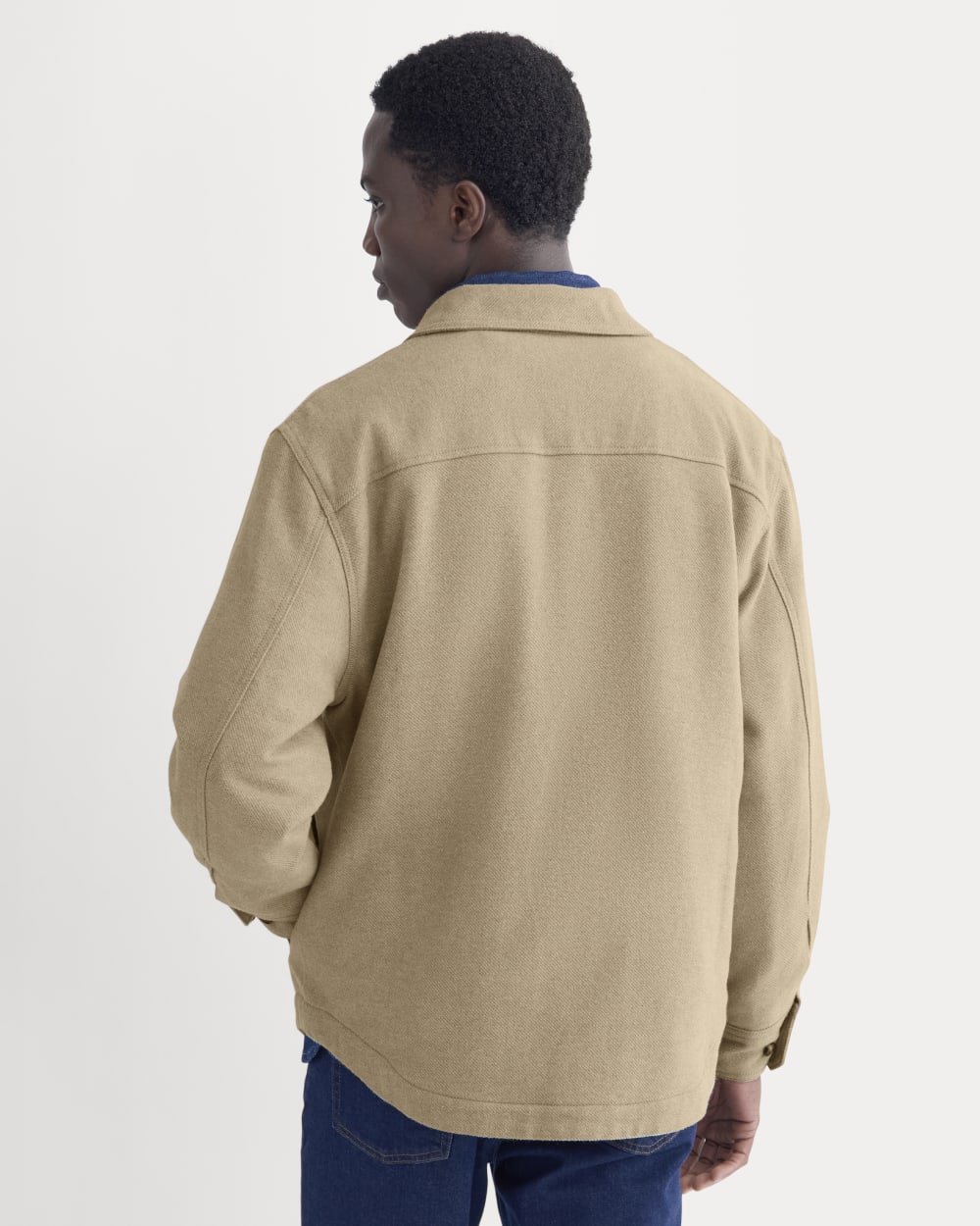 Heavyweight Waffle Twill Overshirt | Dark Heathered Camel