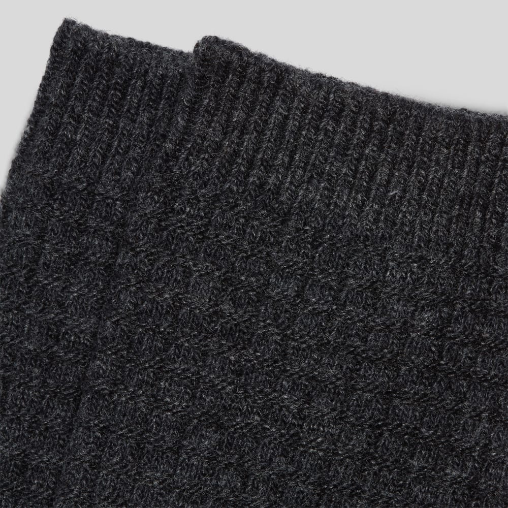 The Belgian Waffle Sweater Sock | Heathered Charcoal