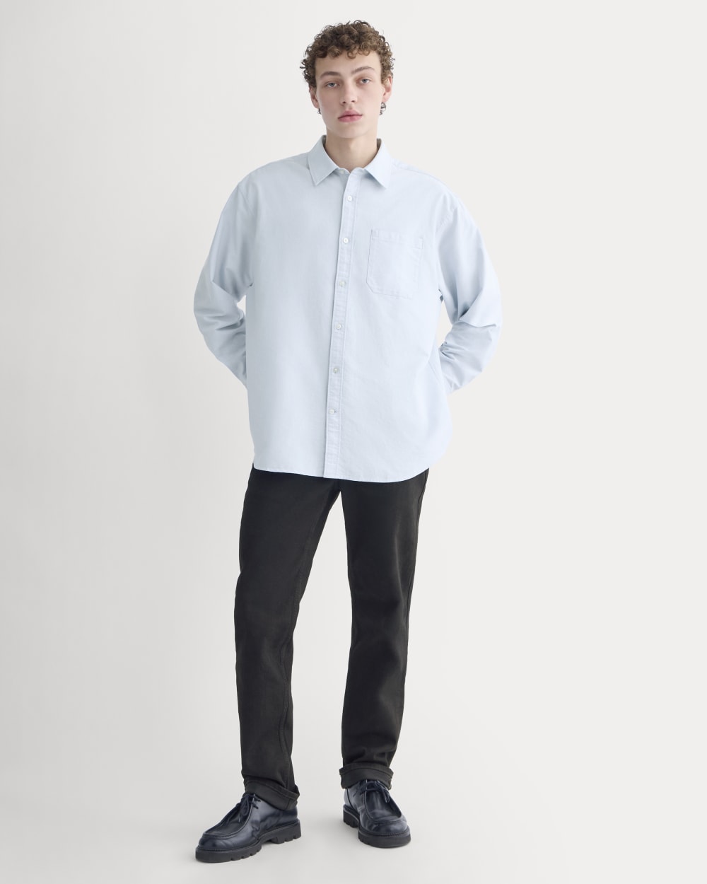 Oversized Oxford Shirt | Light Blue
