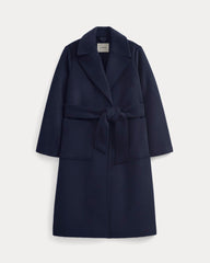 ReWool Belted Blanket Coat | Deep Navy