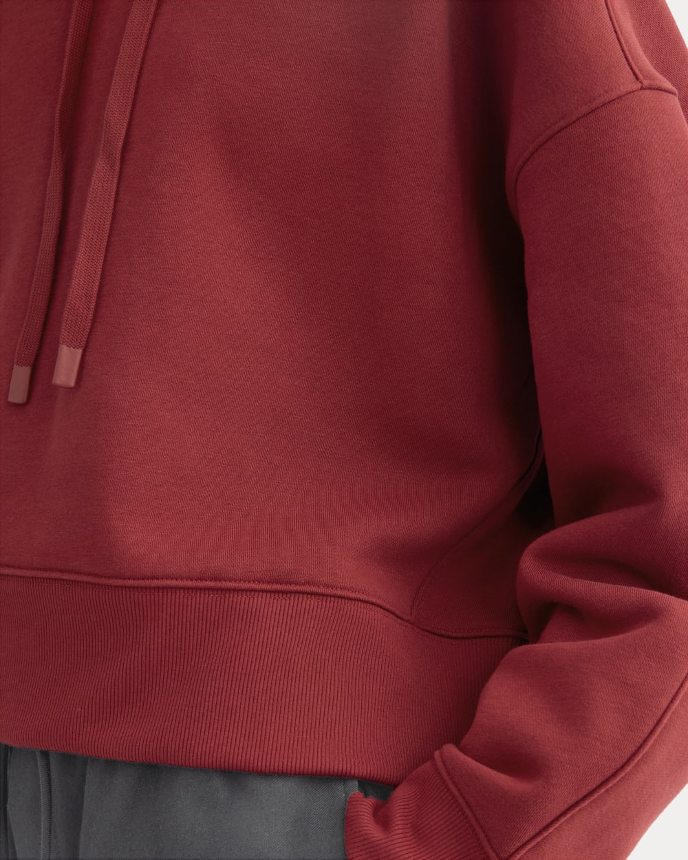 Cropped Luxe Fleece Hoodie | Merlot