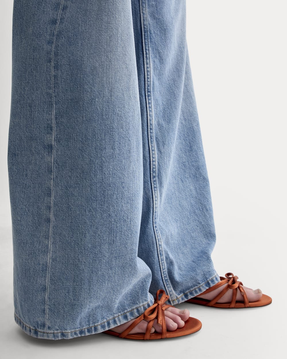 The Bow Sandal | Deep Amber Satin