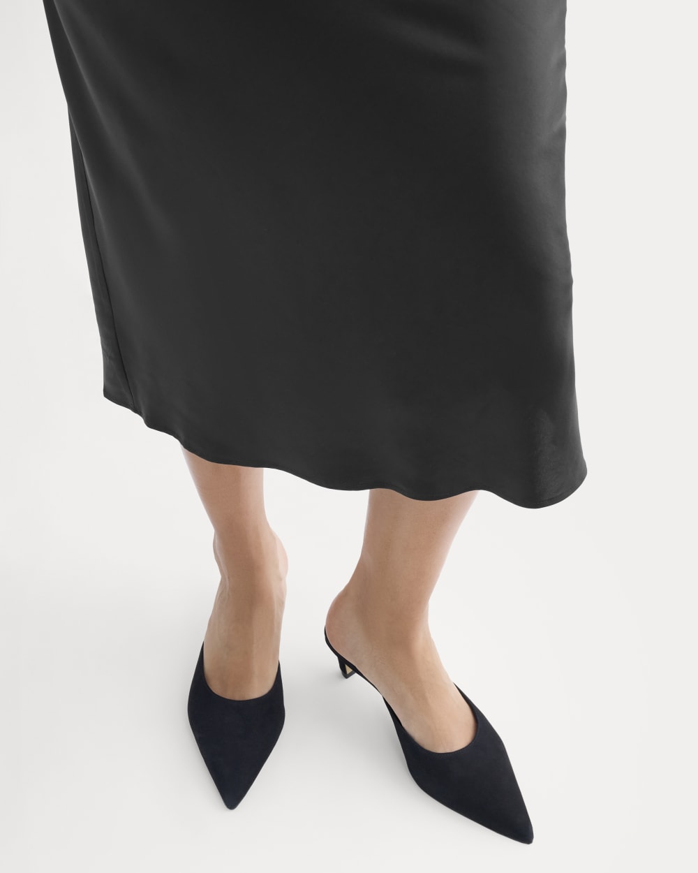 Slip Skirt in Silk Charmeuse | Black