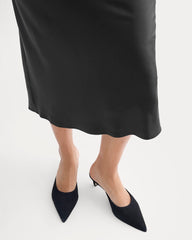 Slip Skirt in Silk Charmeuse | Black