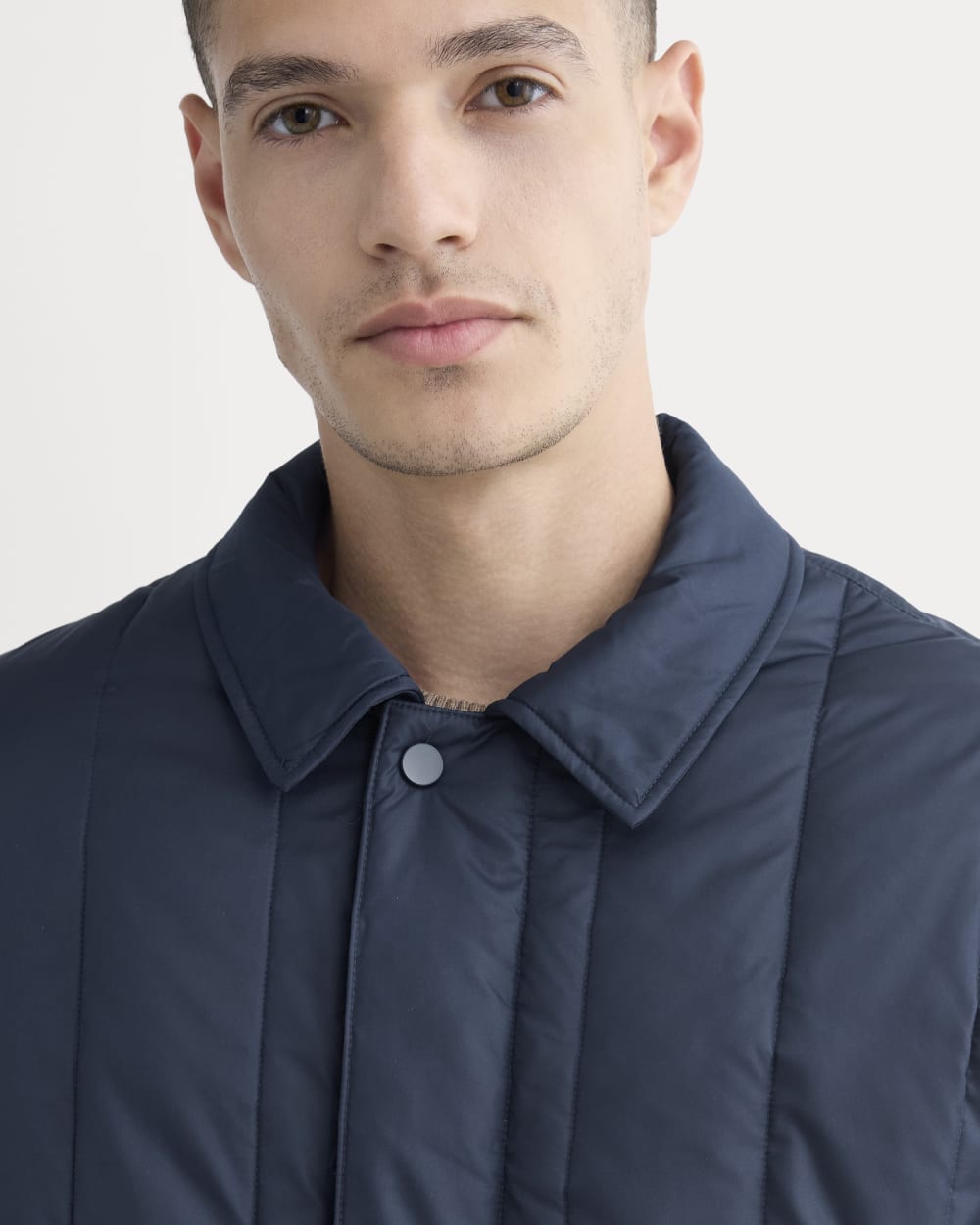 ReNew Vertical-Quilted Jacket | Navy