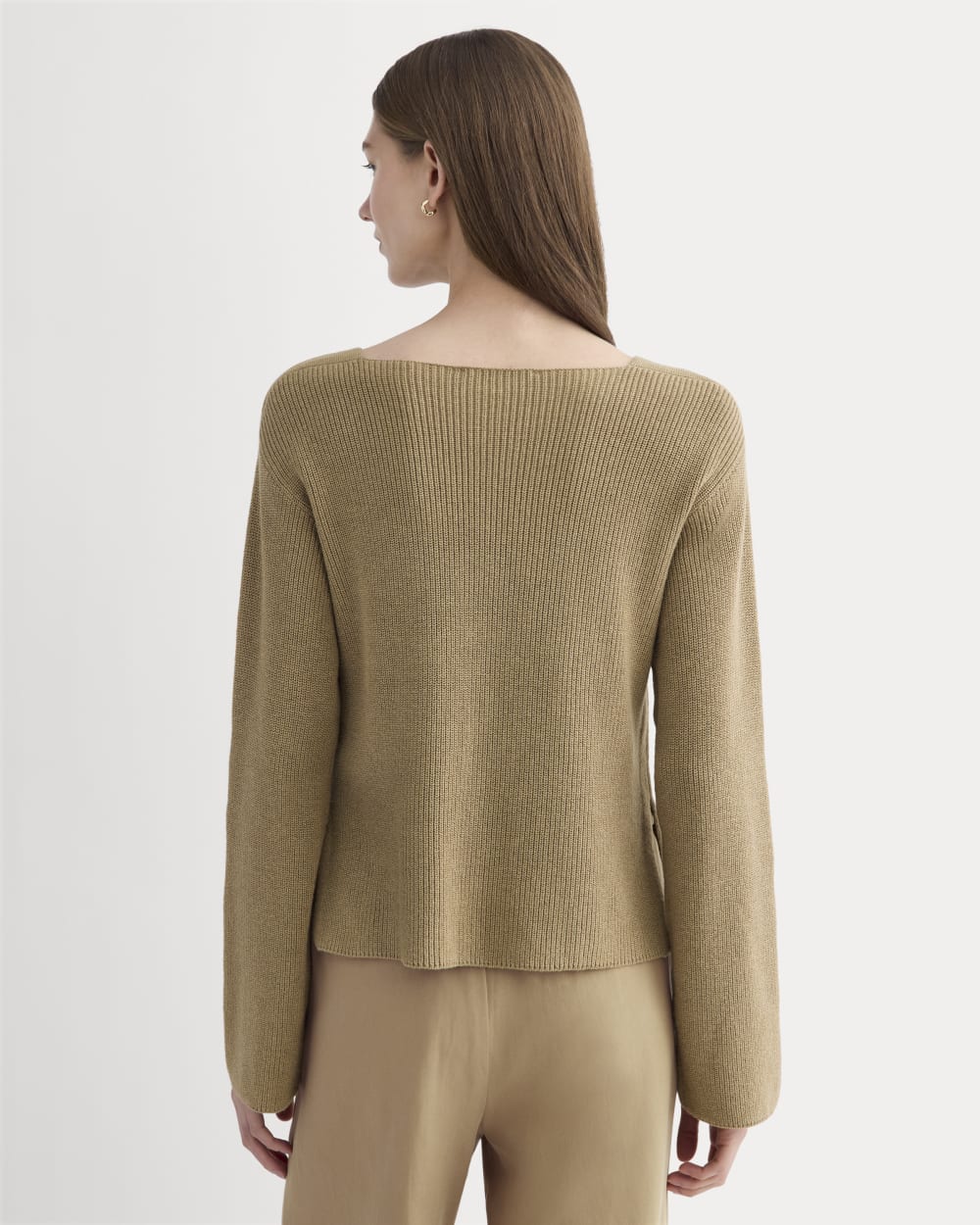 The Boatneck Top in Everyday Cotton | Dark Heathered Camel