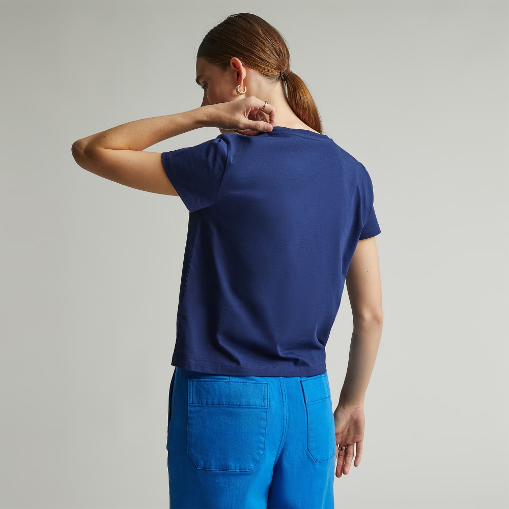 The Box-Cut Tee in Essential Cotton | Ocean Cavern | No Pocket