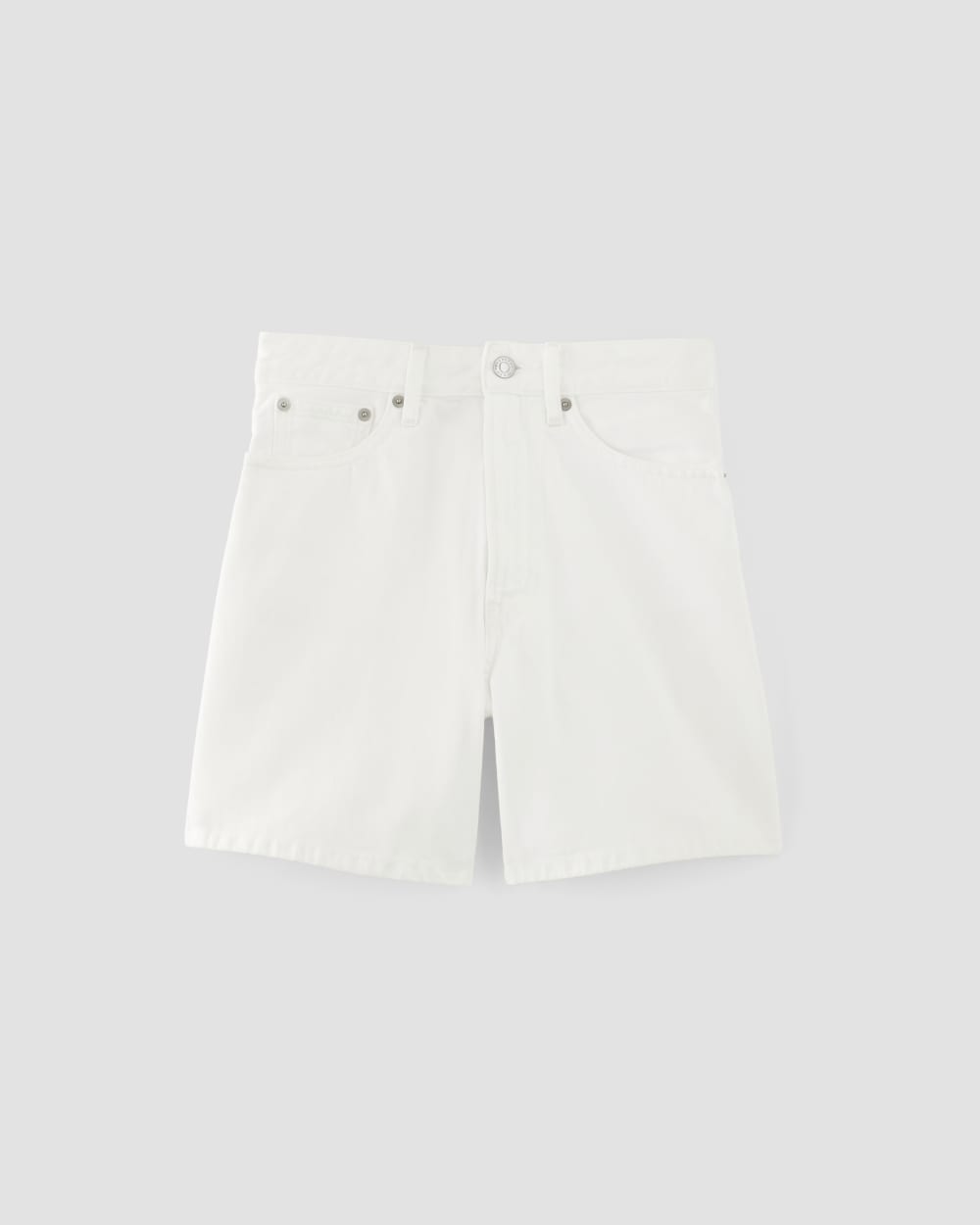 The A-Line Denim Short | Bright White