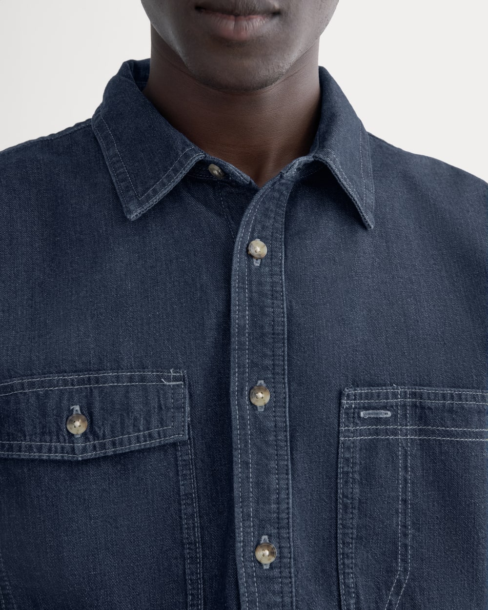 Denim Utility Shirt | Dark Indigo