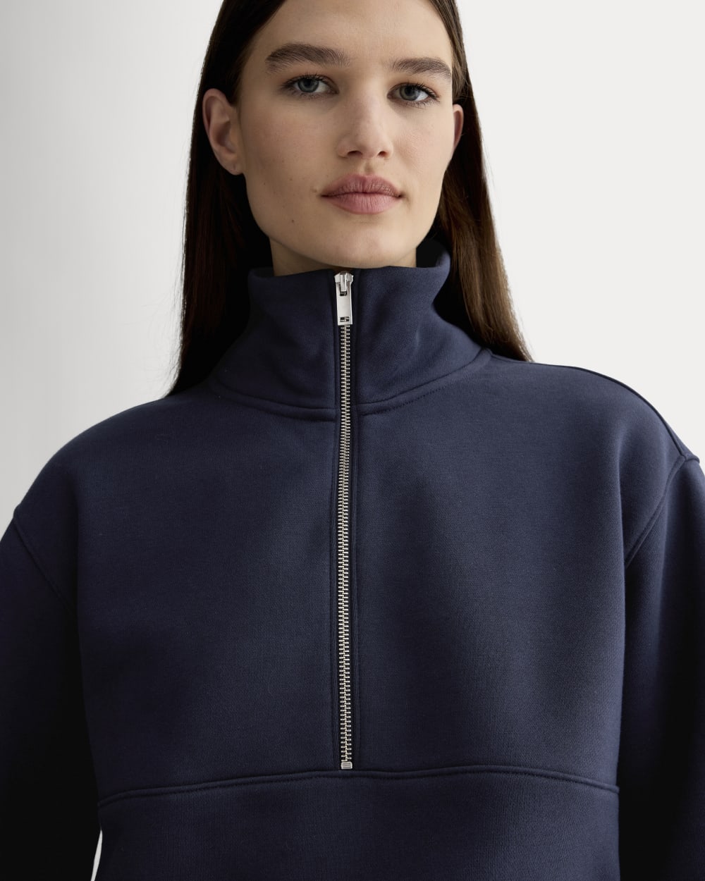 Luxe Fleece Half-Zip Sweatshirt | Navy