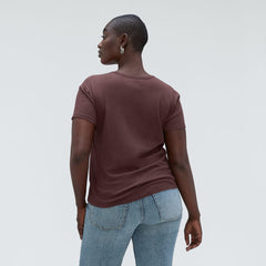The Air Scoop-Neck Tee | Espresso