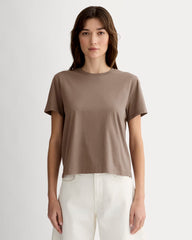 The Box-Cut Tee in Essential Cotton | Clay | No Pocket